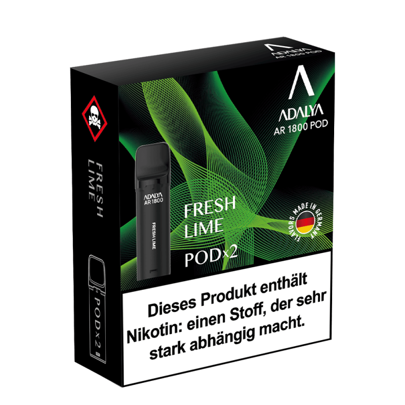 2x Adalya AR1800 - Fresh Lime - 20mg Nikotinsalz 2ml