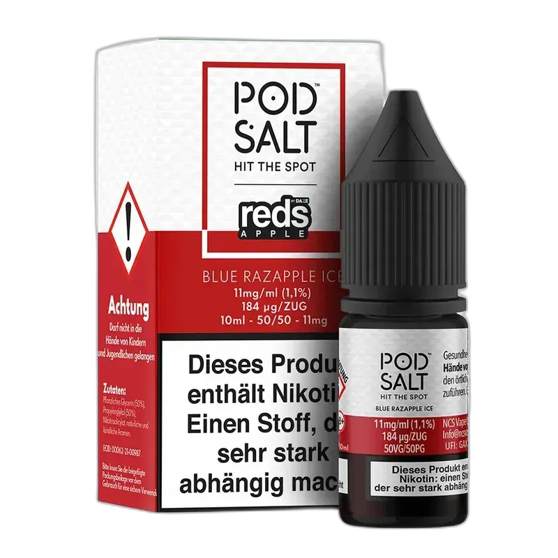 Pod Salt Fusion - Blue Razapple Ice - 10ml Liquid Nikotinsalz