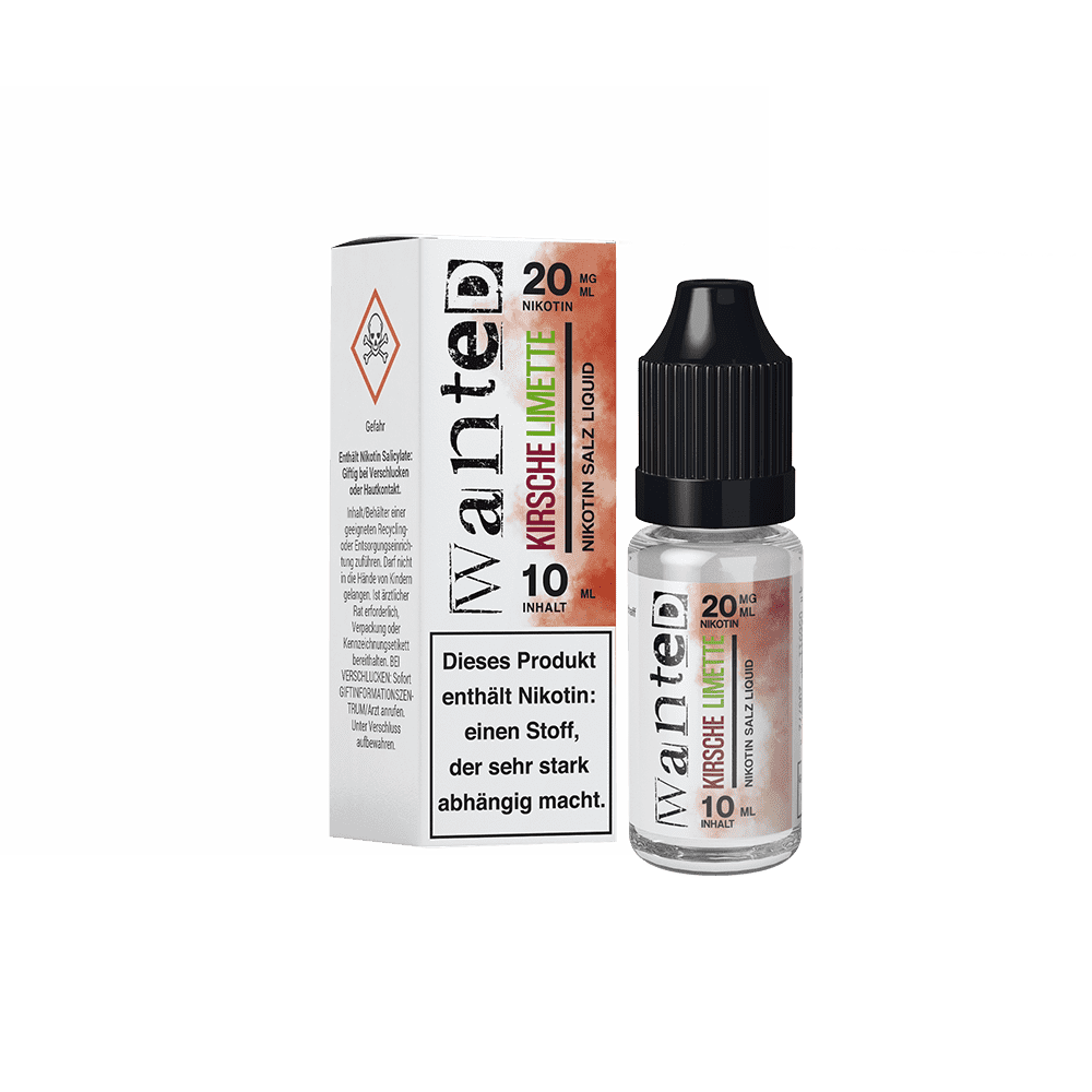 Wanted Nikotinsalz - Kirsche Limette - Overdosed 10ml Liquid 20mg