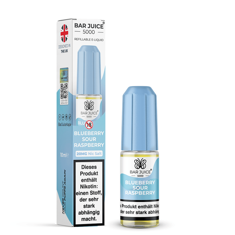 Bar Juice 5000 Nikotinsalz - Blueberry Sour Raspberry - Liquid 20mg 10ml