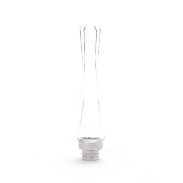 Drip Tip Edelstahl +Glas Tropfen lang Typ B