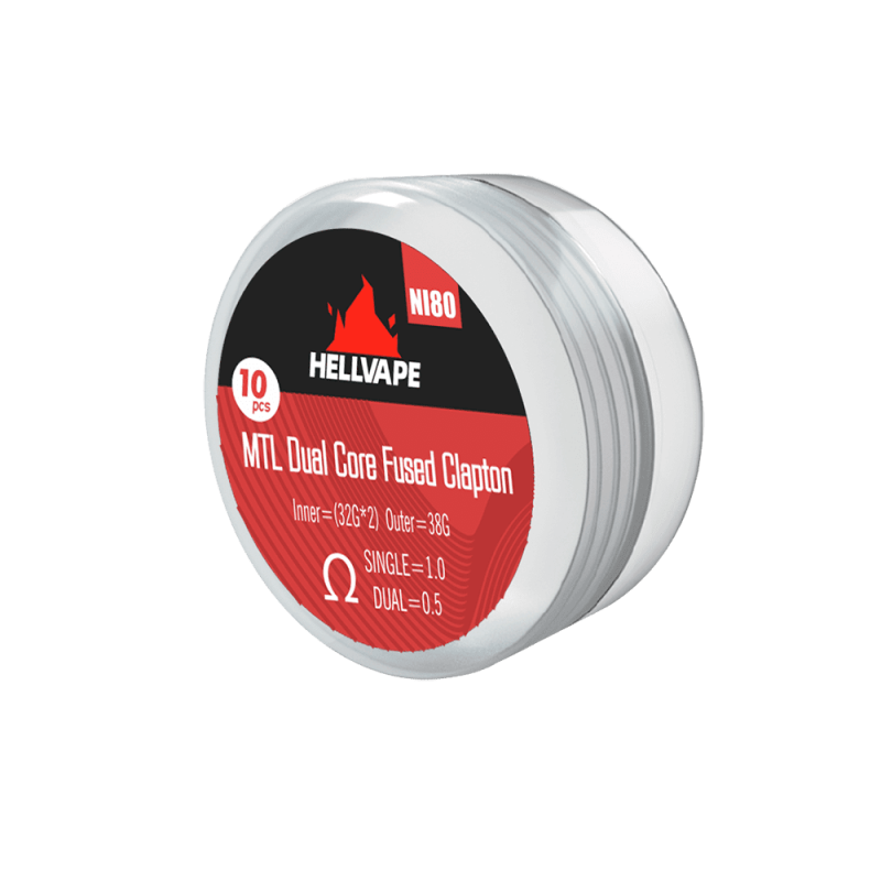 Hellvape MTL Dual Core Fused Clapton Coil 1,0 Ohm Ni80