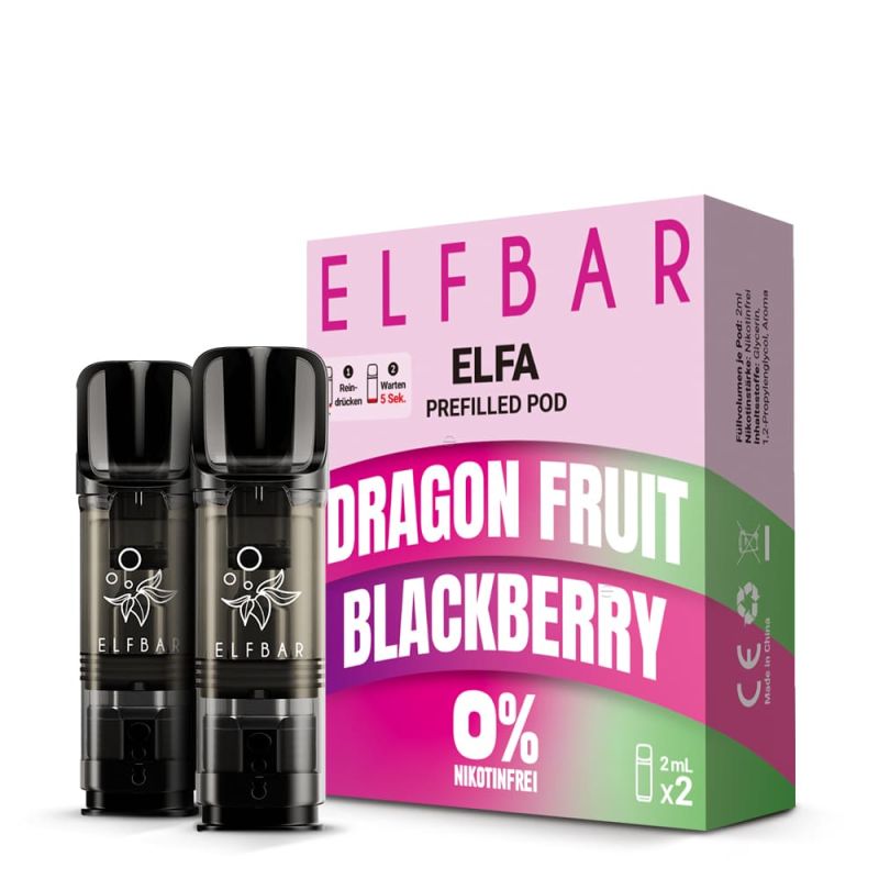 Elfbar ELFA Pods – Dragon Fruit Blackberry – 0mg – 2ml (2 Stück)