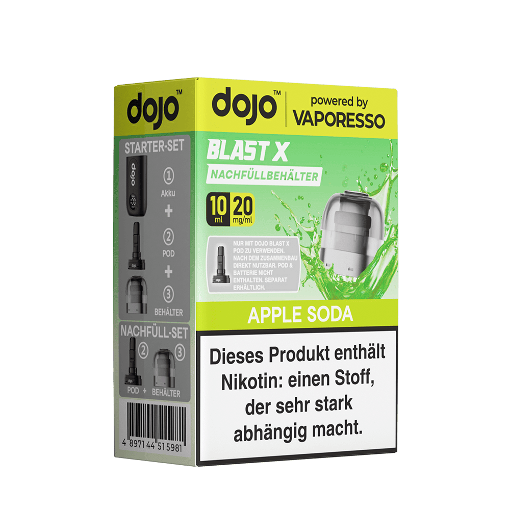 Vaporesso dojo Blast X Pods – Apple Soda – 20mg – 10ml (1 Stück)