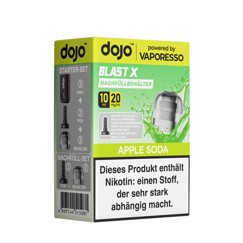 Vaporesso dojo Blast X Pods – Apple Soda – 20mg – 10ml (1 Stück)