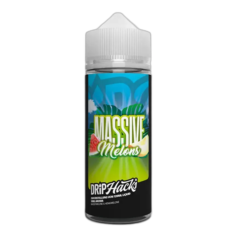 Drip Hacks Longfill - Massive Melons - 10ml Aroma in 120ml Flasche