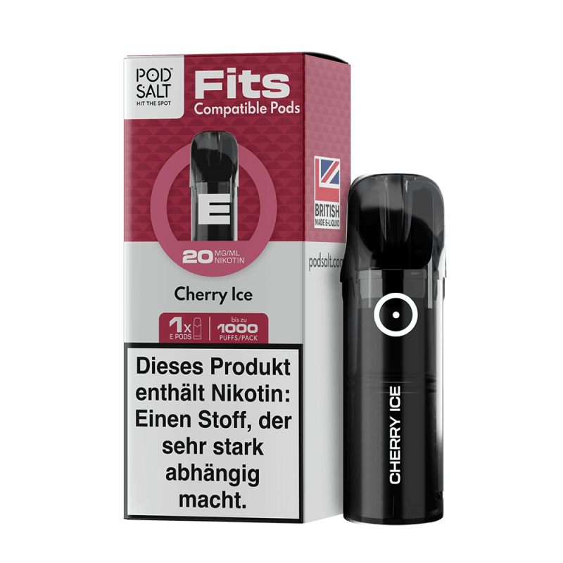 3x Pod Salt Fits Pods Einweg Pod - Cherry Ice - 20mg Nikotinsalz 2ml