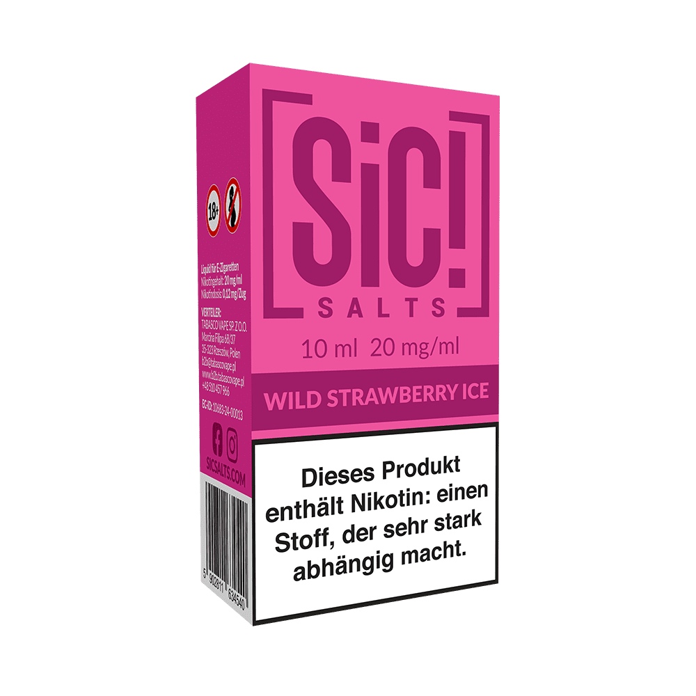 SIC Nikotinsalz - Wild Strawberry Ice -10ml Liquid 20mg