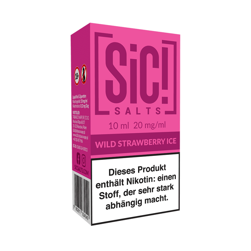 SIC Nikotinsalz - Wild Strawberry Ice -10ml Liquid 20mg