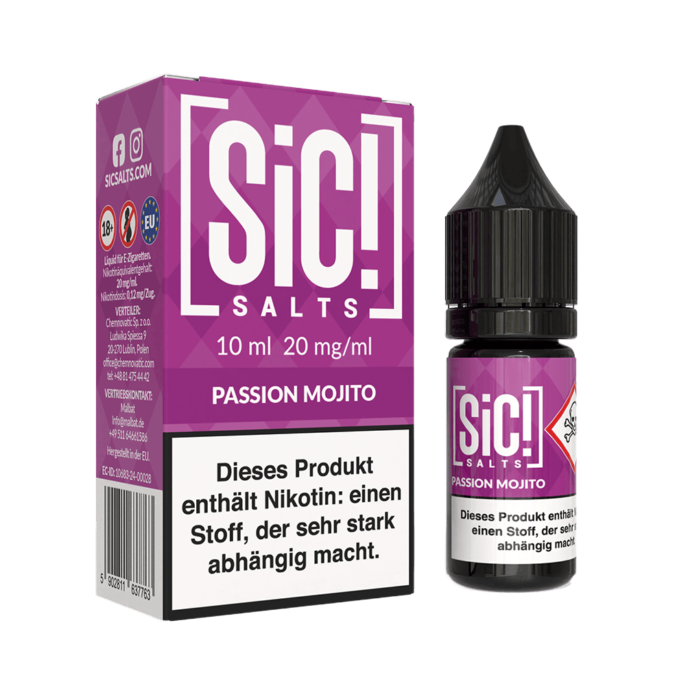 SIC Nikotinsalz - Passion Mojito -10ml Liquid 20mg