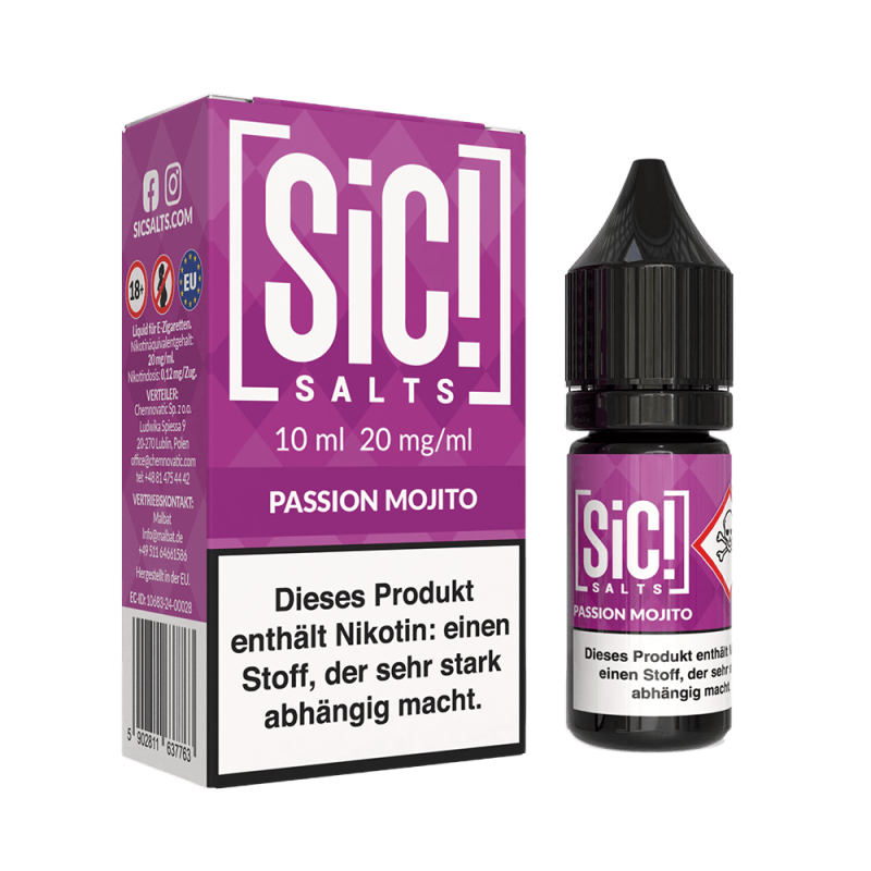SIC Nikotinsalz - Passion Mojito -10ml Liquid 20mg