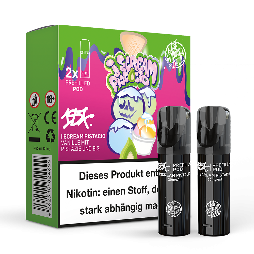 187 Strassenbande Pods – I Scream Pistacio – 20mg – 2ml (2 Stück)