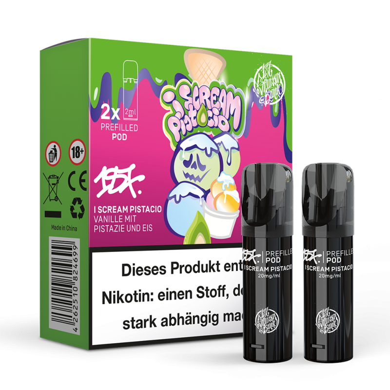 2x 187 Strassenbande Einweg Pod - I Scream Pistacio - 20mg Nikotinsalz 2ml