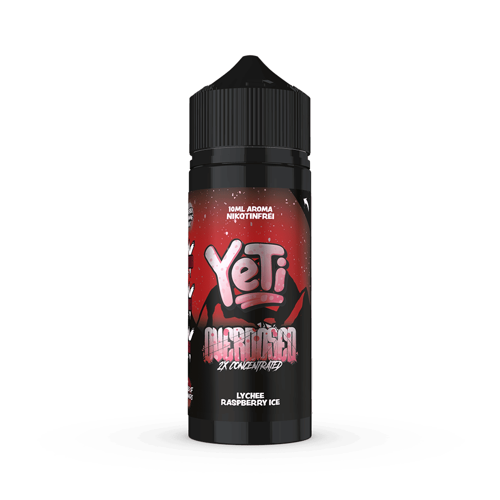 Yeti Longfill - Lychee Raspberry Ice - Overdosed 10ml Aroma in 120ml Flasche