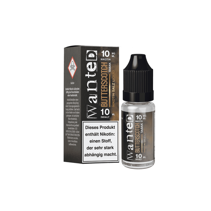 Wanted Nikotinsalz - Butterscotch Tabak - Overdosed 10ml Liquid 10mg