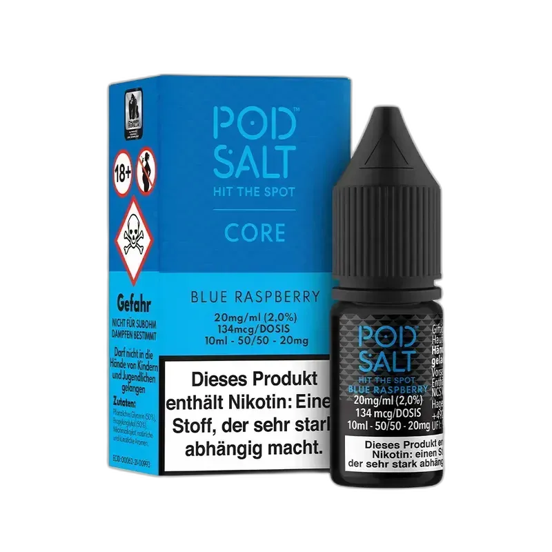 Pod Salt Core Nikotinsalz - Blue Raspberry - 10ml Liquid 20mg