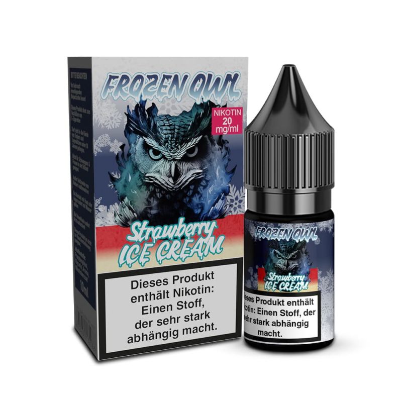 Frozen OWL Nikotinsalz - Strawberry Ice Cream - 10ml Liquid 20mg