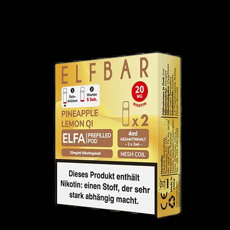 2x Elfbar Elfa Einweg Pod - Pineapple Lemon Qi - 20mg Nikotinsalz 2ml