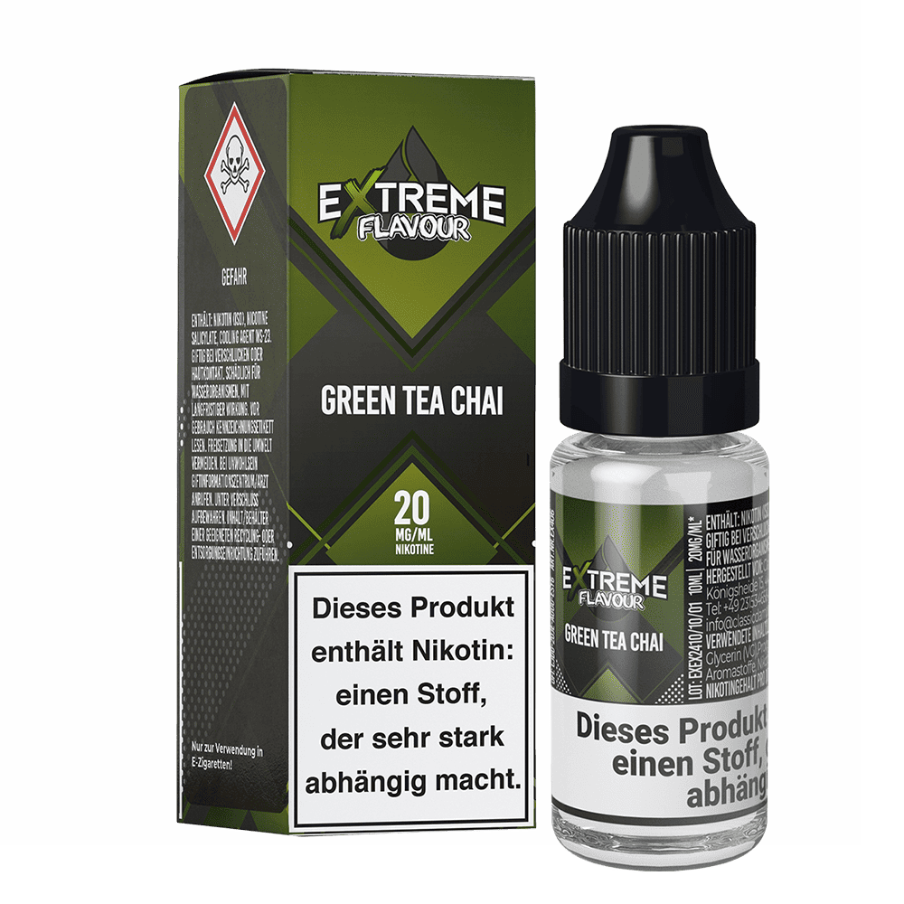 Extreme Flavour - Green Tea Chai - 10ml Hybrid-Nikotinsalzliquid 20mg