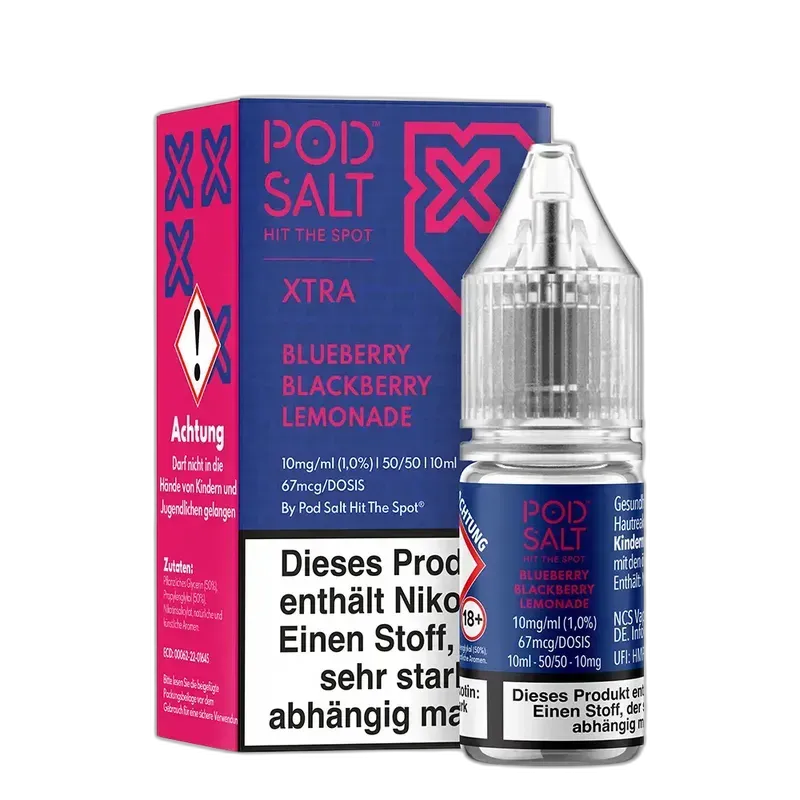 Pod Salt Xtra Nikotinsalz - Blueberry Blackberry Lemonade - 10ml Liquid