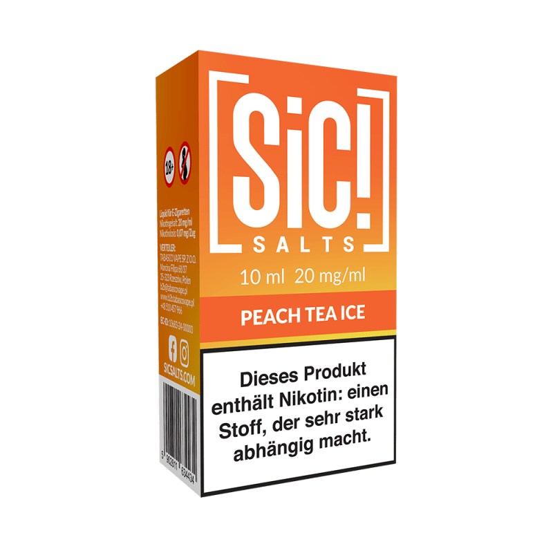 SIC Nikotinsalz - Peach Tea Ice -10ml Liquid 20mg