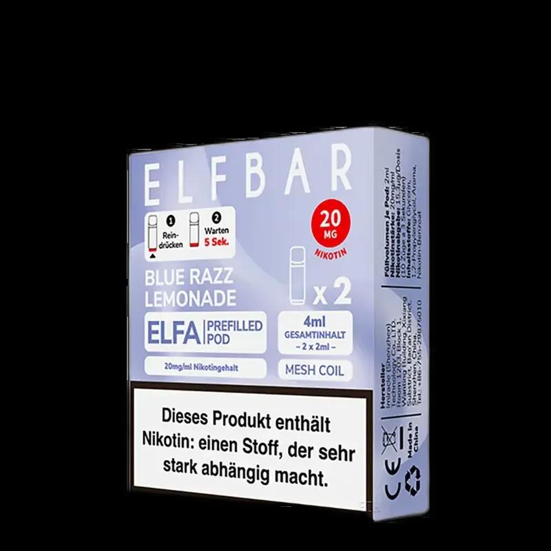 2x Elfbar Elfa Einweg Pod - Blue Razz Lemonade - 20mg Nikotinsalz 2ml
