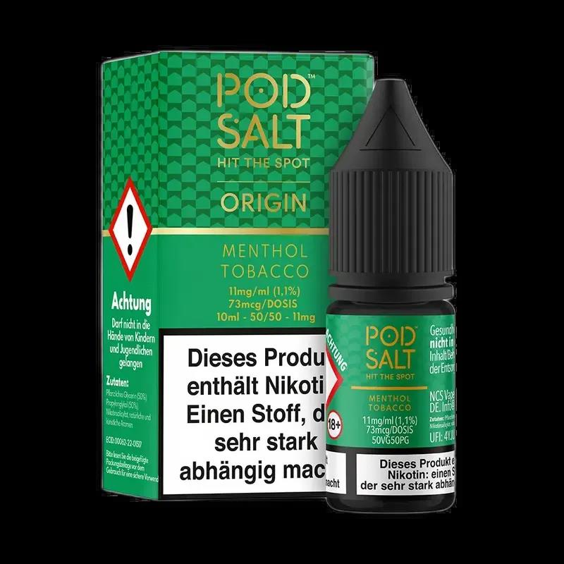 Pod Salt Origin Nikotinsalz - Menthol Tobacco - 10ml Liquid 11mg