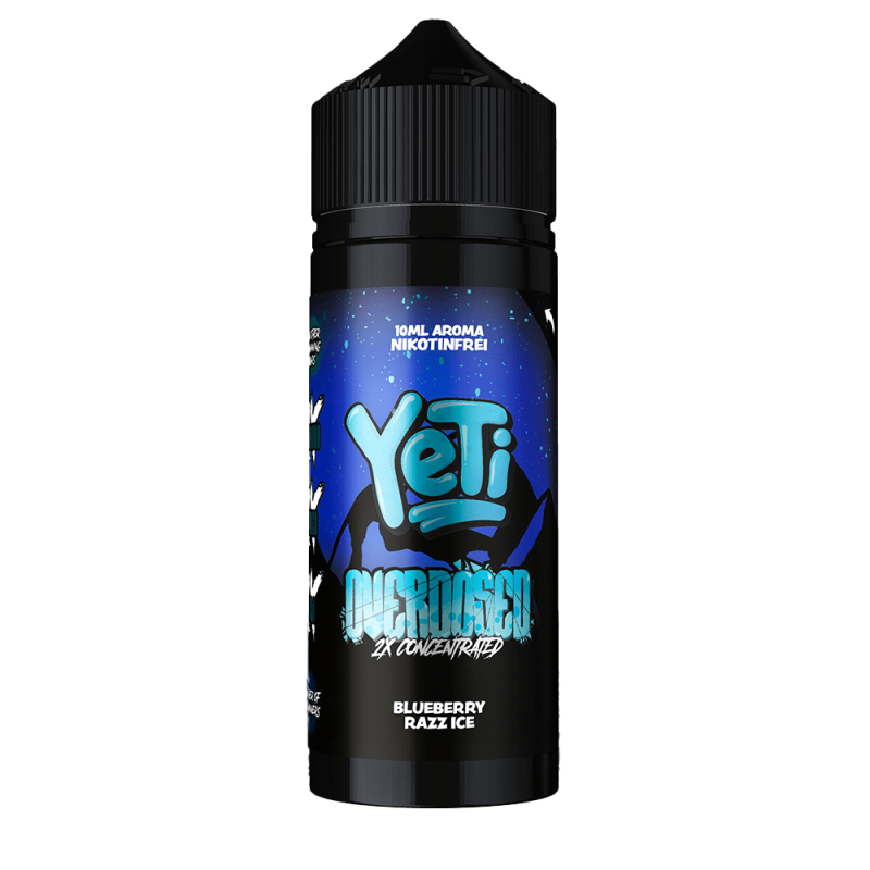 Yeti Longfill - Blueberry Razz Ice - Overdosed 10ml Aroma in 120ml Flasche