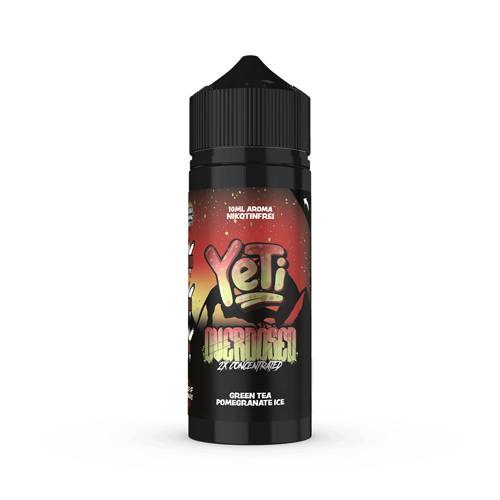 Yeti Longfill - Green Tea Pomegranate Ice - Overdosed 10ml Aroma in 120ml Flasche