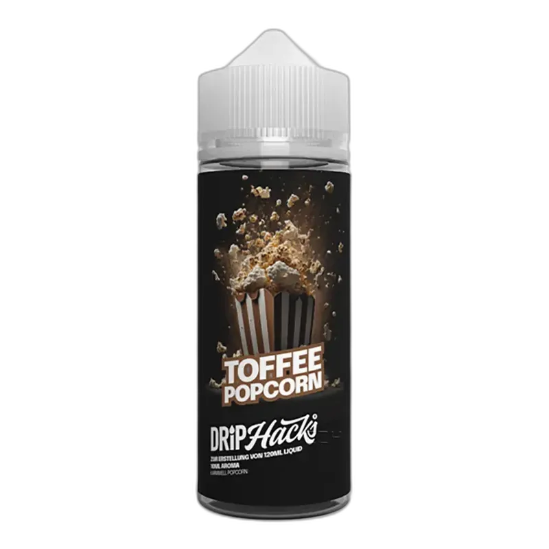 Drip Hacks Longfill - Toffee Popcorn - 10ml Aroma in 120ml Flasche