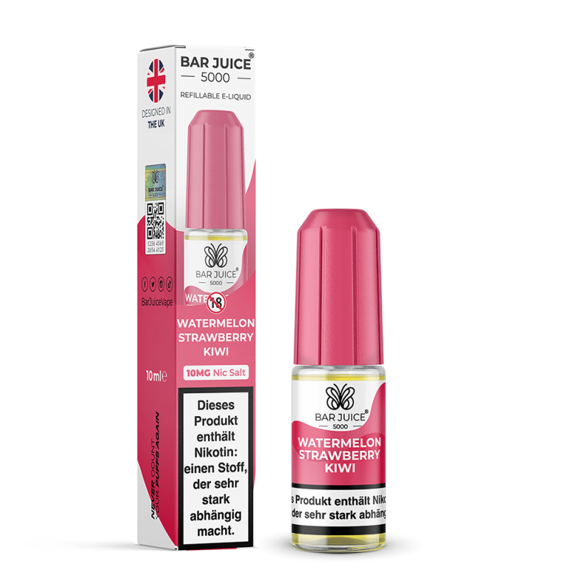 Bar Juice 5000 Nikotinsalz - Watermelon Strawberry Kiwi - 10ml