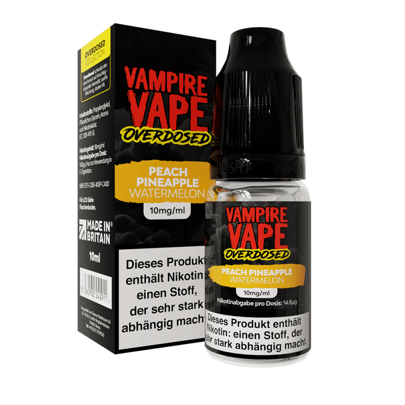 Vampire Vape Nikotinsalz - Peach Pineapple Watermelon - Liquid 10mg 10ml