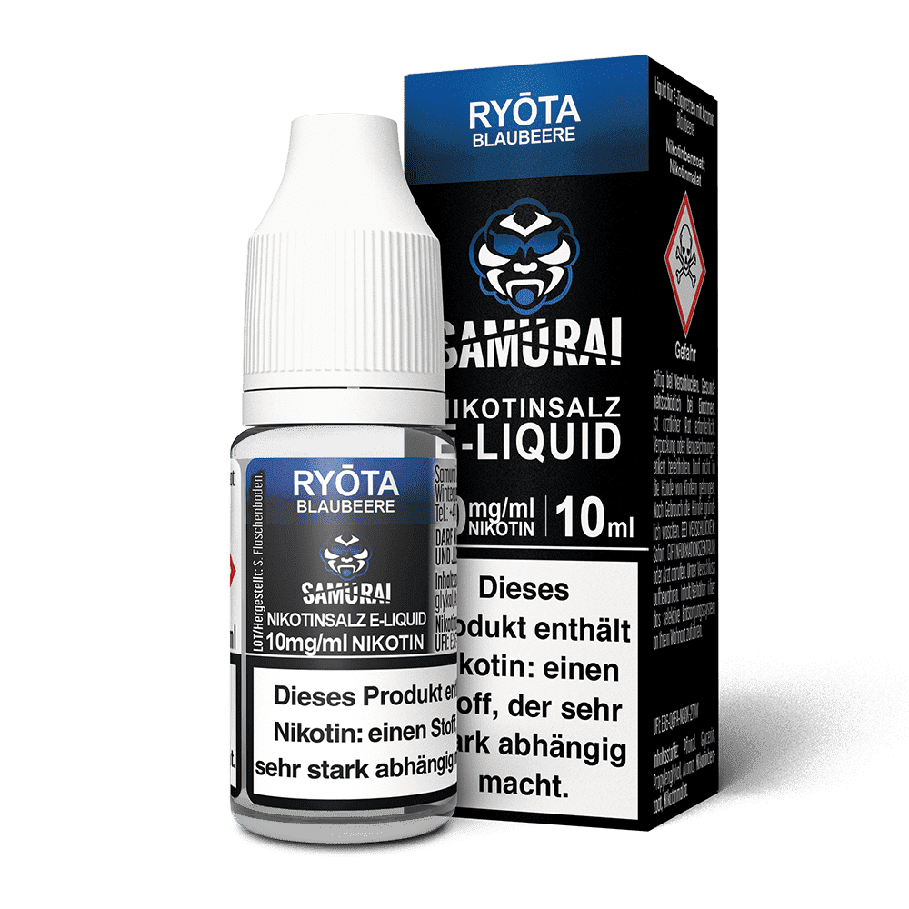 Samurai Nikotinsalz - Ryota Blaubeere - Liquid 10ml 10mg