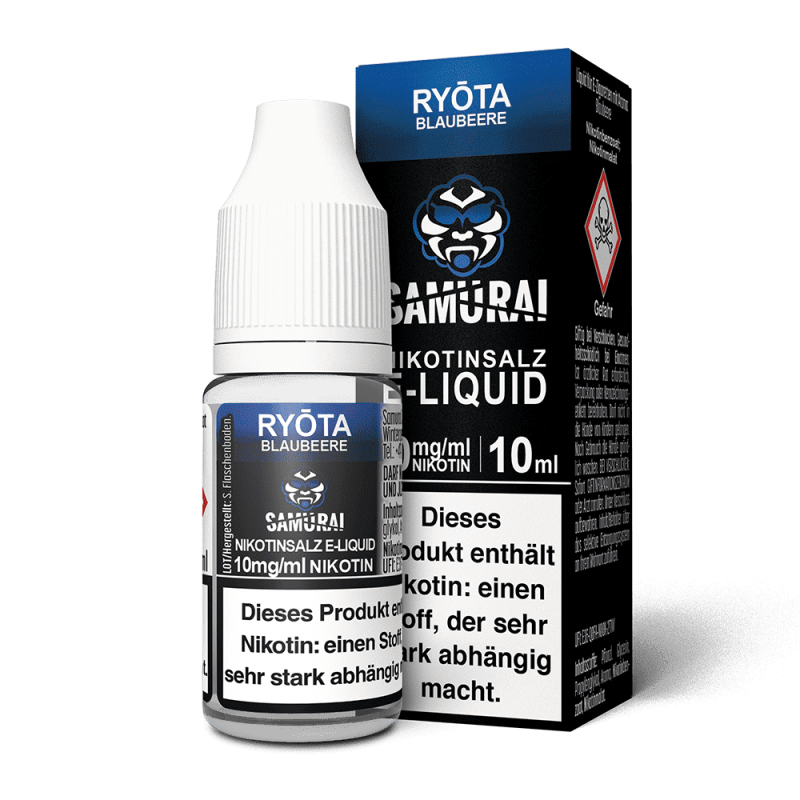 Samurai Nikotinsalz - Ryota Blaubeere - Liquid 10ml 10mg