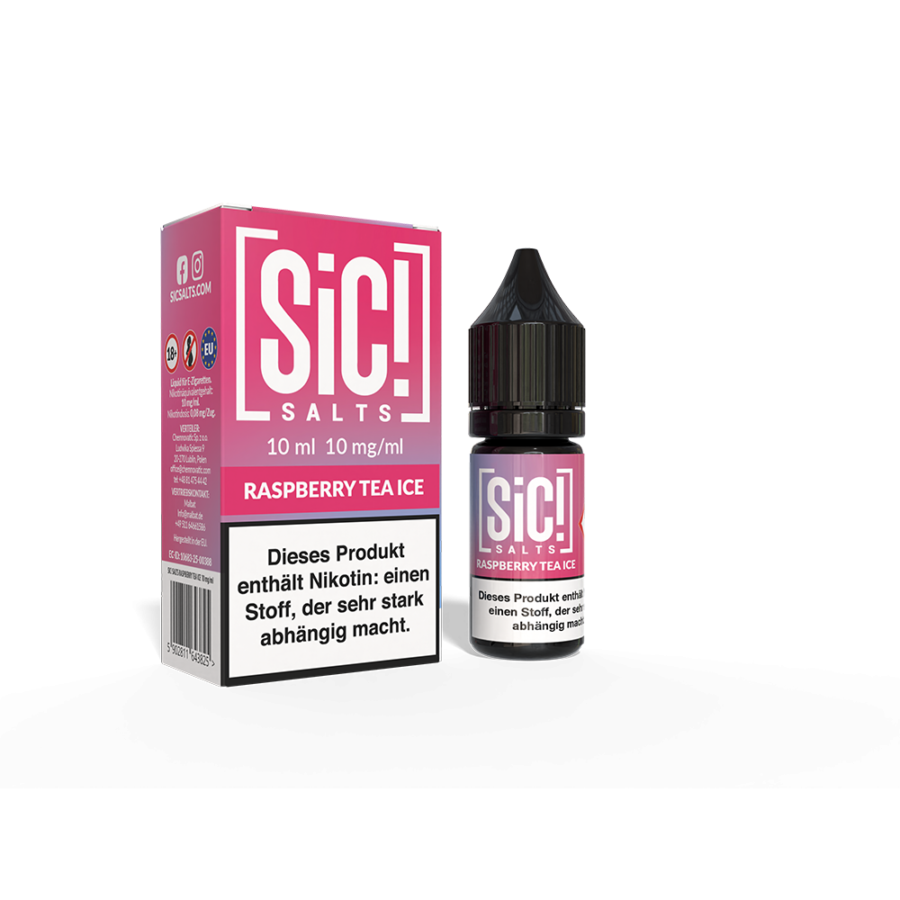 SIC Nikotinsalz - Raspberry Tea Ice -10ml Liquid 10mg