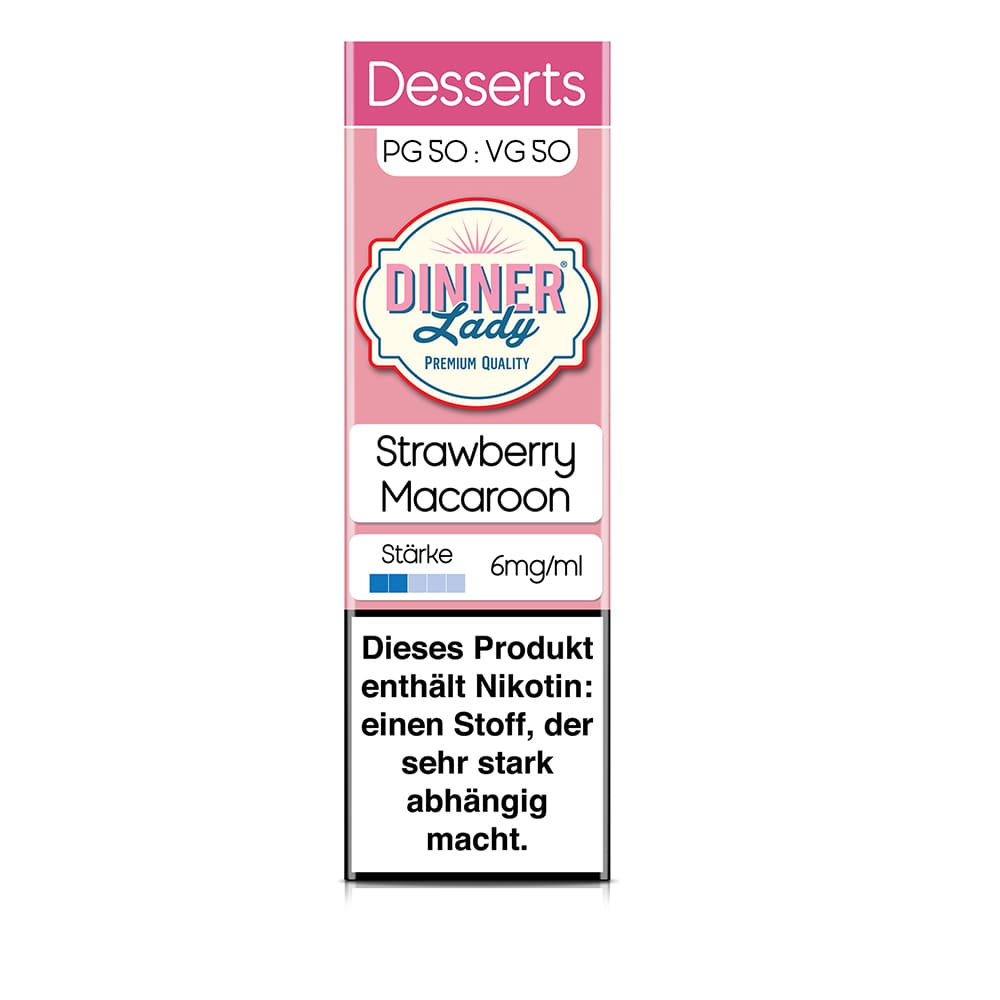 Dinner Lady Desserts Liquid - Strawberry Macaroon - 50/50 10ml 6mg