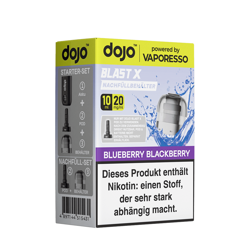 Vaporesso dojo Blast X Pods – Blueberry Blackberry – 20mg – 10ml (1 Stück)
