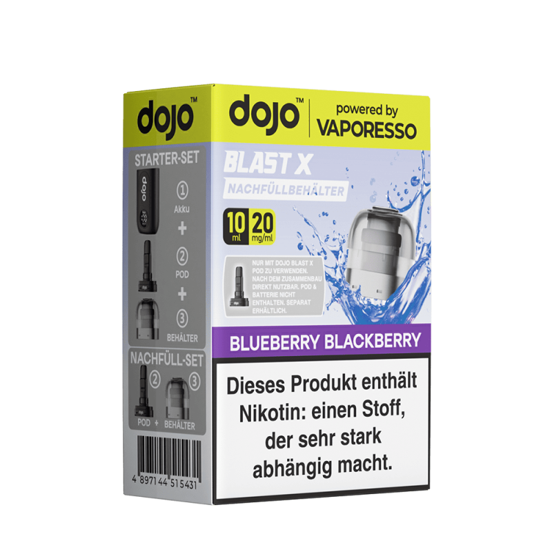 Vaporesso dojo Blast X Pods – Blueberry Blackberry – 20mg – 10ml (1 Stück)