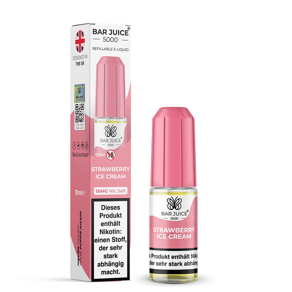 Bar Juice 5000 Nikotinsalz - Strawberry Ice Cream - Liquid 10ml 10mg