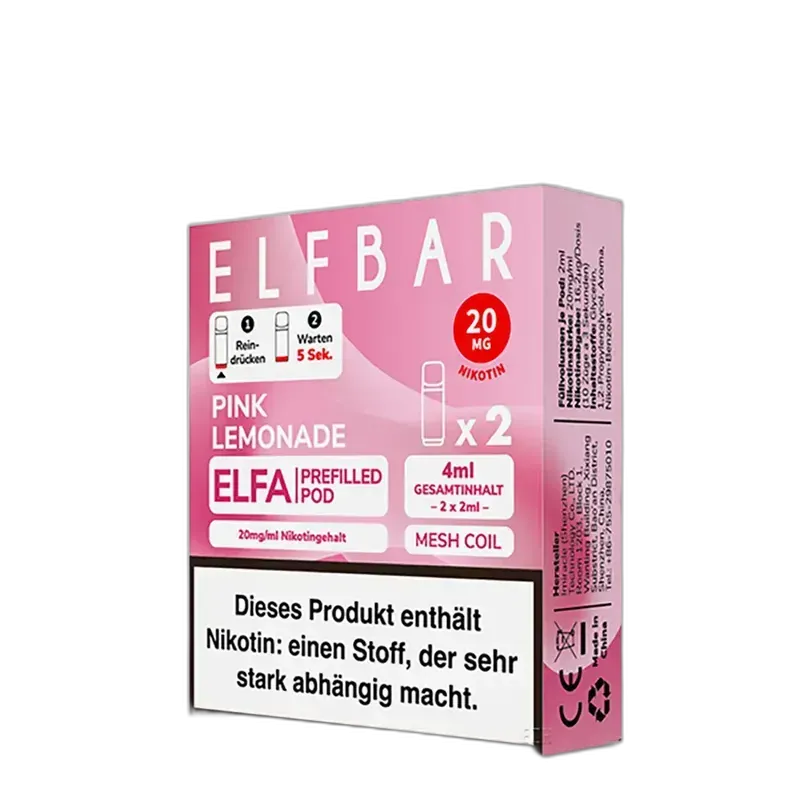 Elfbar ELFA Pods – Pink Lemonade – 20mg – 2ml (2 Stück)