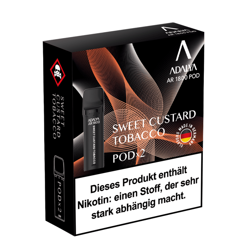 2x Adalya AR1800 - Sweet Custard Tobacco - 20mg Nikotinsalz 2ml