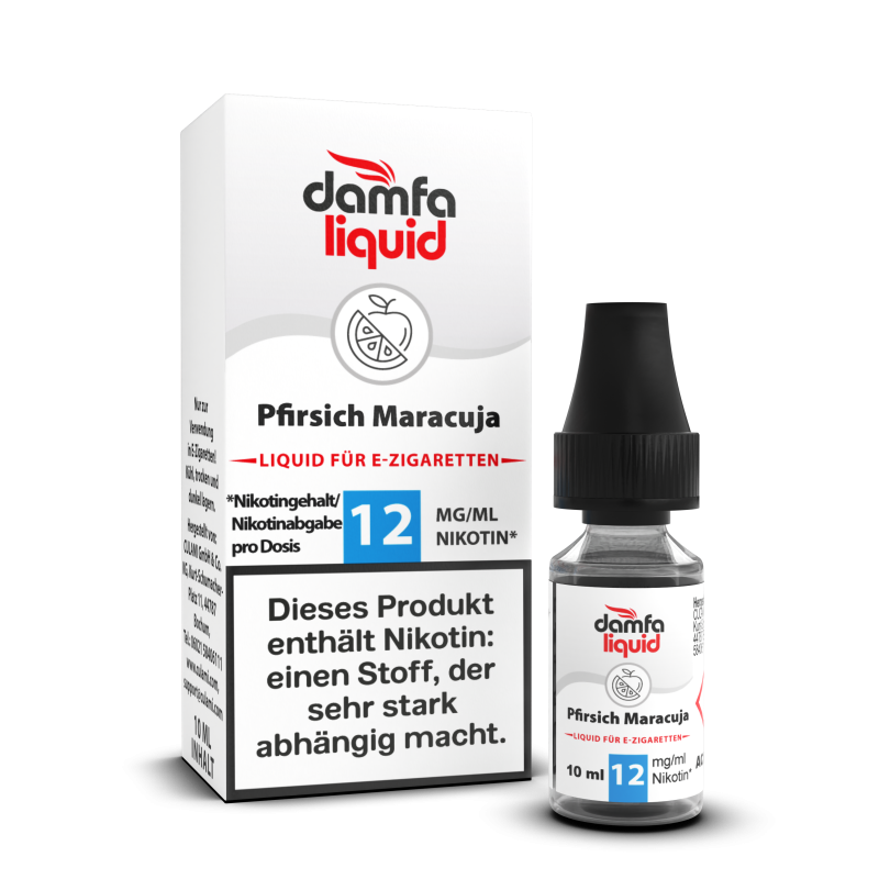 damfaliquid Pfirsich Maracuja 12mg 10ml