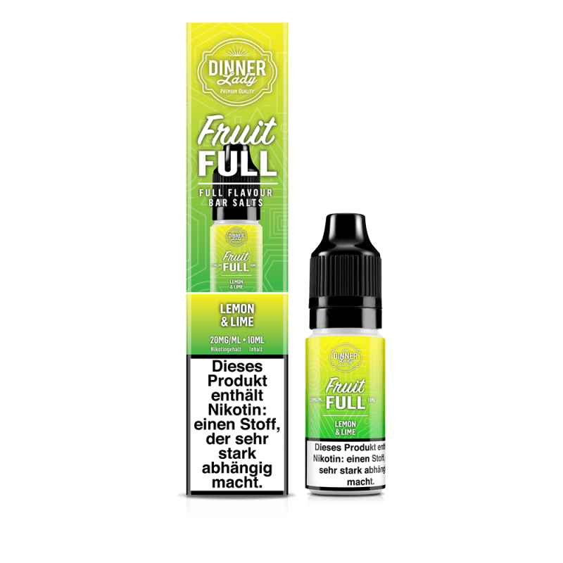 Dinner Lady Fruit Full Nikotinsalz - Lemon & Lime - 10ml Liquid 20mg