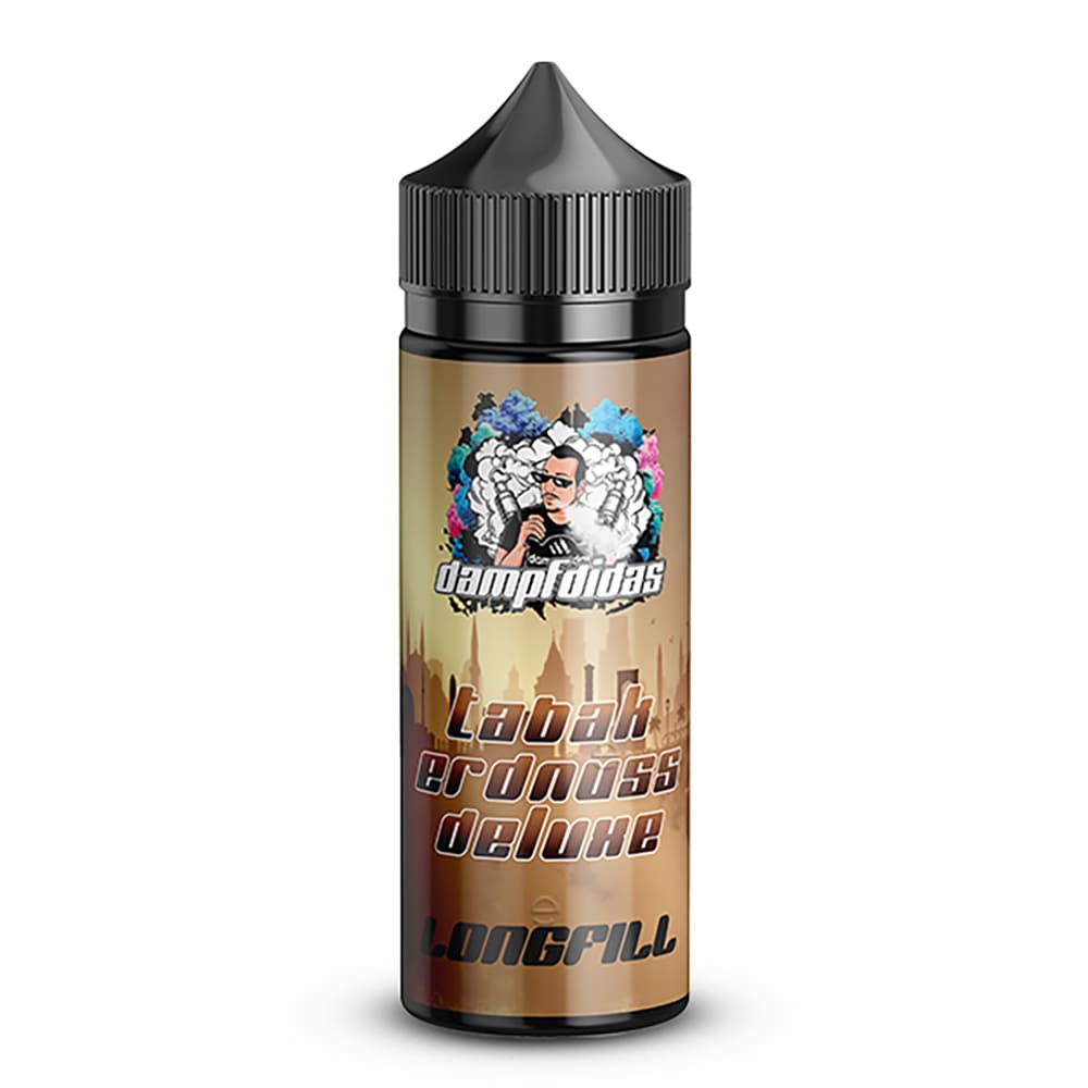 Dampfdidas Longfill - Tabak Erdnuss Deluxe - 10ml Aroma in 120ml Flasche