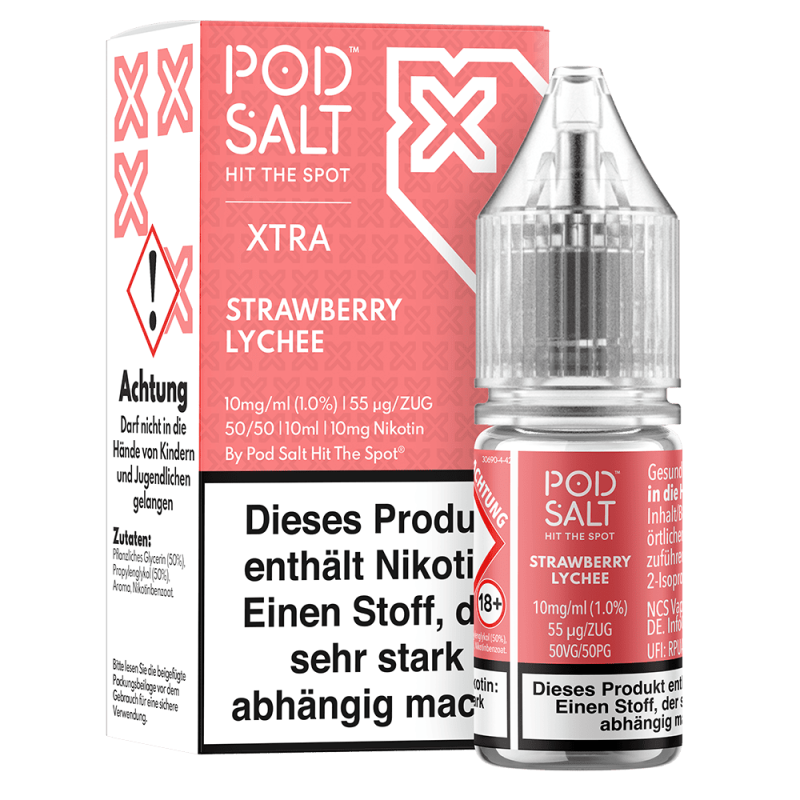 Pod Salt Xtra Nikotinsalz - Strawberry Lychee - Liquid 10ml