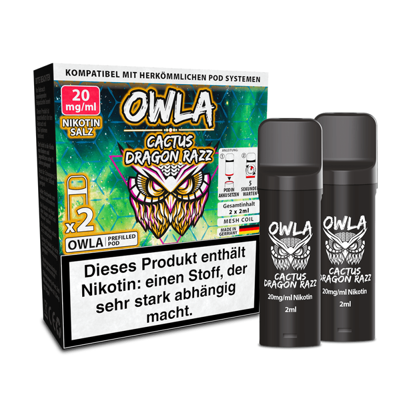 OWLA Pods – Cactus Dragon Razz – 2ml (2 Stück)