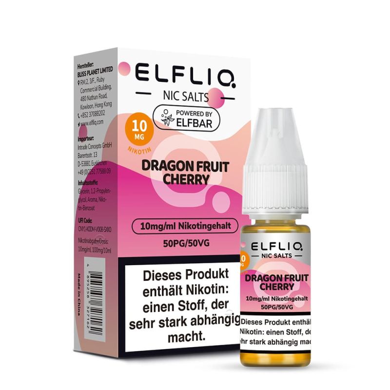 Elfliq by Elfbar Nikotinsalz - Dragon Fruit Cherry - Liquid 10ml 10mg