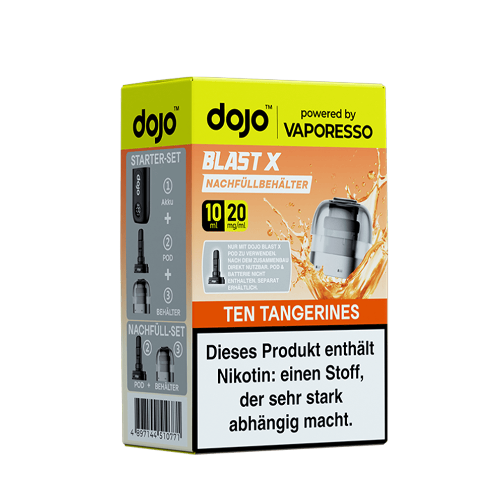 Vaporesso dojo Blast X Pods – Ten Tangerines – 20mg – 10ml (1 Stück)