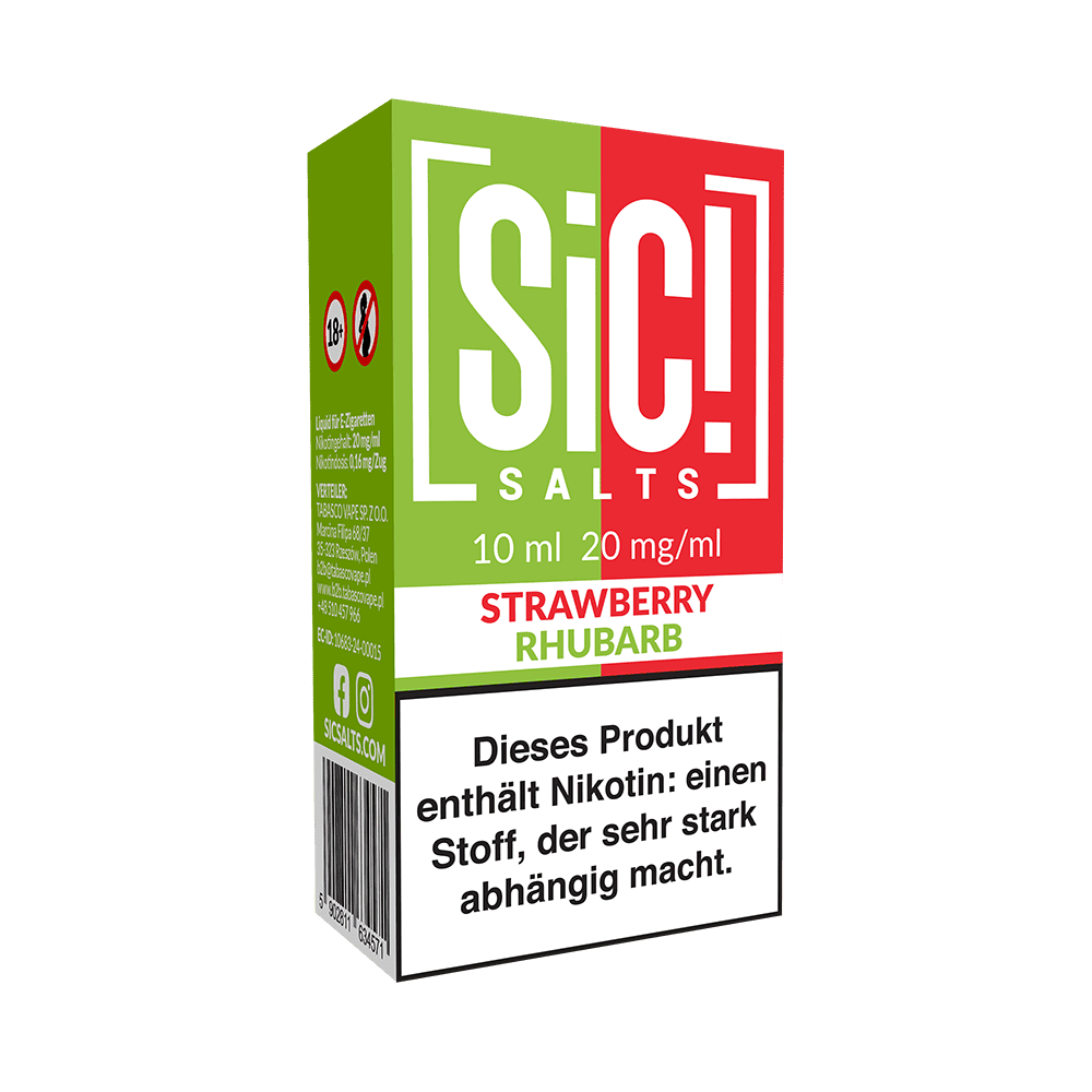 SIC Nikotinsalz - Strawberry Rhubarb -10ml Liquid 20mg