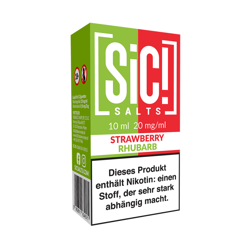 SIC Nikotinsalz - Strawberry Rhubarb -10ml Liquid 20mg